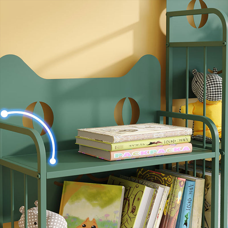 Scandinavian Standard Bookcase Metal Open Back Bookshelf with Shelves Clearhalo 'Bookcases' 'furn' 'furn_bookcases' 'Furniture' 'Office Furniture' 6447815