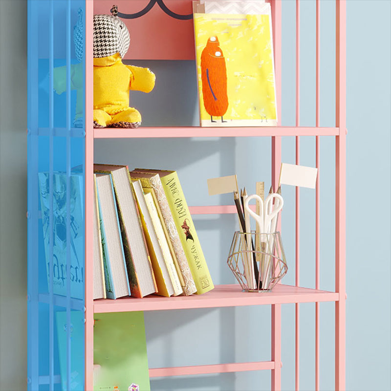 Scandinavian Standard Bookcase Metal Open Back Bookshelf with Shelves Clearhalo 'Bookcases' 'furn' 'furn_bookcases' 'Furniture' 'Office Furniture' 6447817