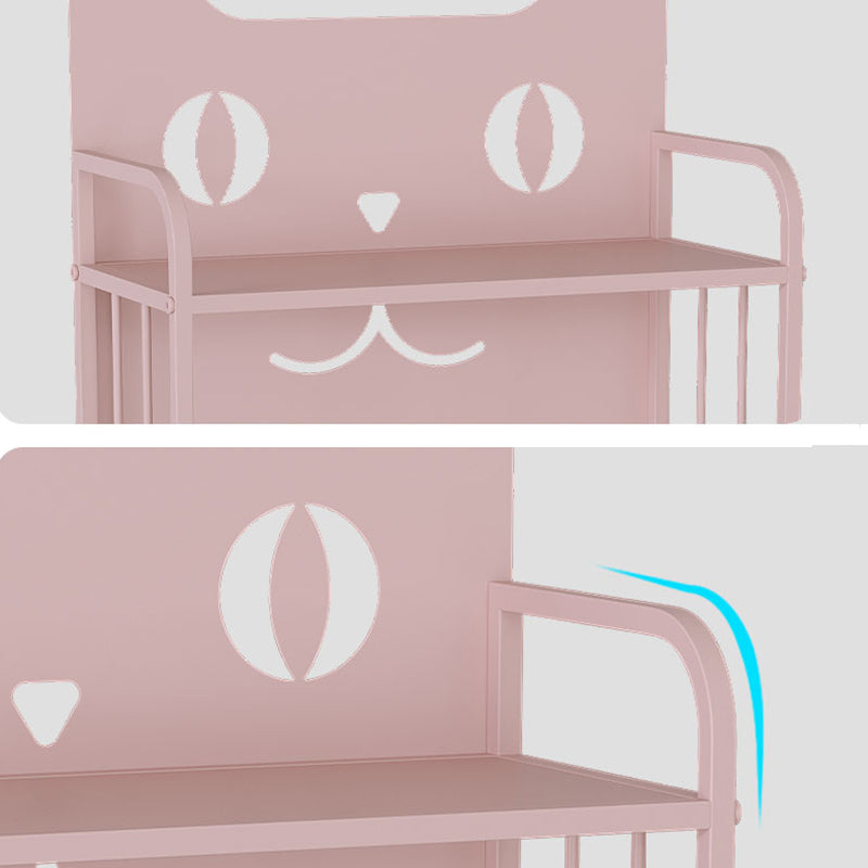 Scandinavian Standard Bookcase Metal Open Back Bookshelf with Shelves Clearhalo 'Bookcases' 'furn' 'furn_bookcases' 'Furniture' 'Office Furniture' 6447820