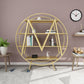 Glam 4 Shelves Bookcase Etagere Metal Open Back Bookshelf with Shelves Gold Clearhalo 'Bookcases' 'furn' 'furn_bookcases' 'Furniture' 'Office Furniture' 6447847