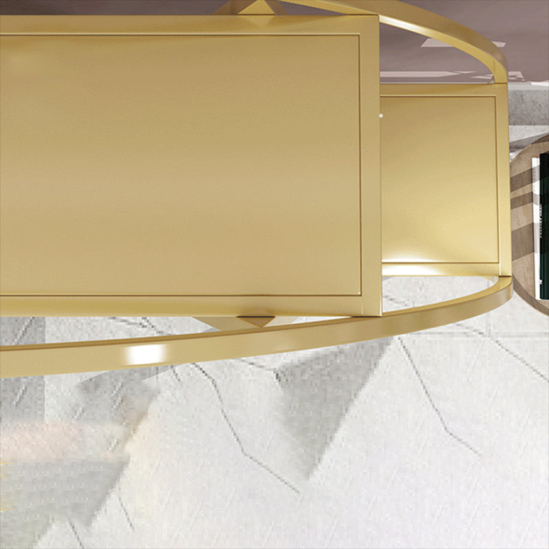 Glam 4 Shelves Bookcase Etagere Metal Open Back Bookshelf with Shelves Clearhalo 'Bookcases' 'furn' 'furn_bookcases' 'Furniture' 'Office Furniture' 6447854