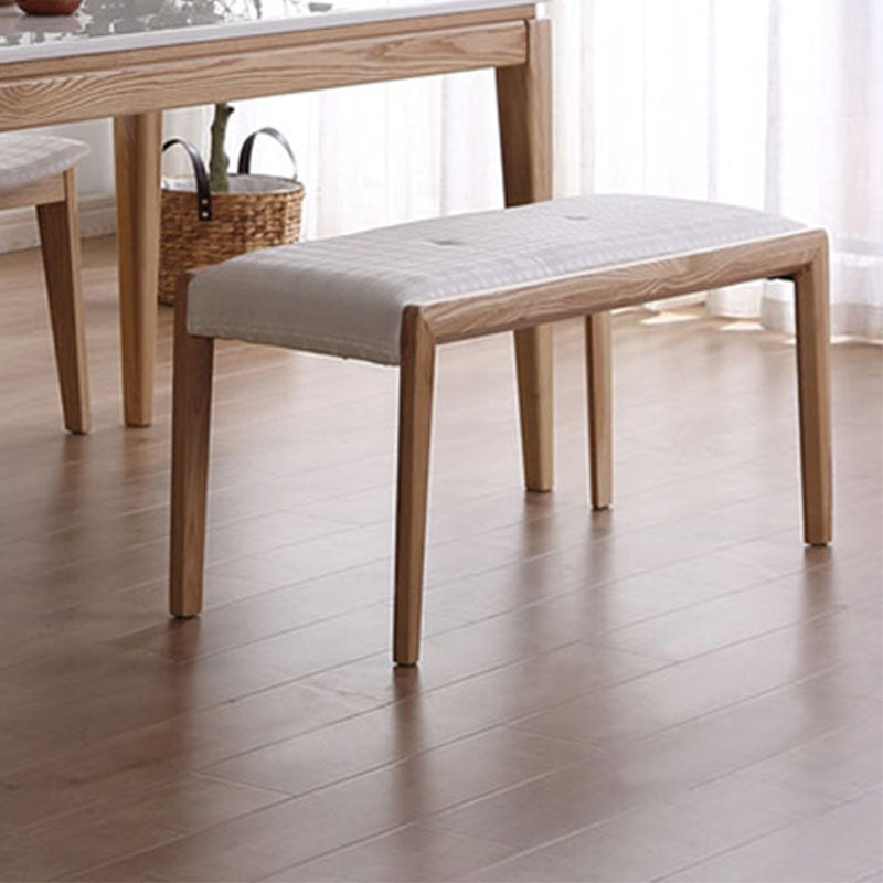 Contemporary Solid Wood Home Bench 18.8" Height Seating Bench with Legs Beige Natural Clearhalo 'Benches' 'Chairs & Seating' 'furn' 'furn_benches' 'Furniture' 'Living Room Furniture' 6447907