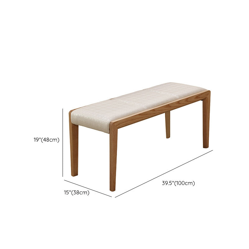Contemporary Solid Wood Home Bench 18.8" Height Seating Bench with Legs Clearhalo 'Benches' 'Chairs & Seating' 'furn' 'furn_benches' 'Furniture' 'Living Room Furniture' 6447915