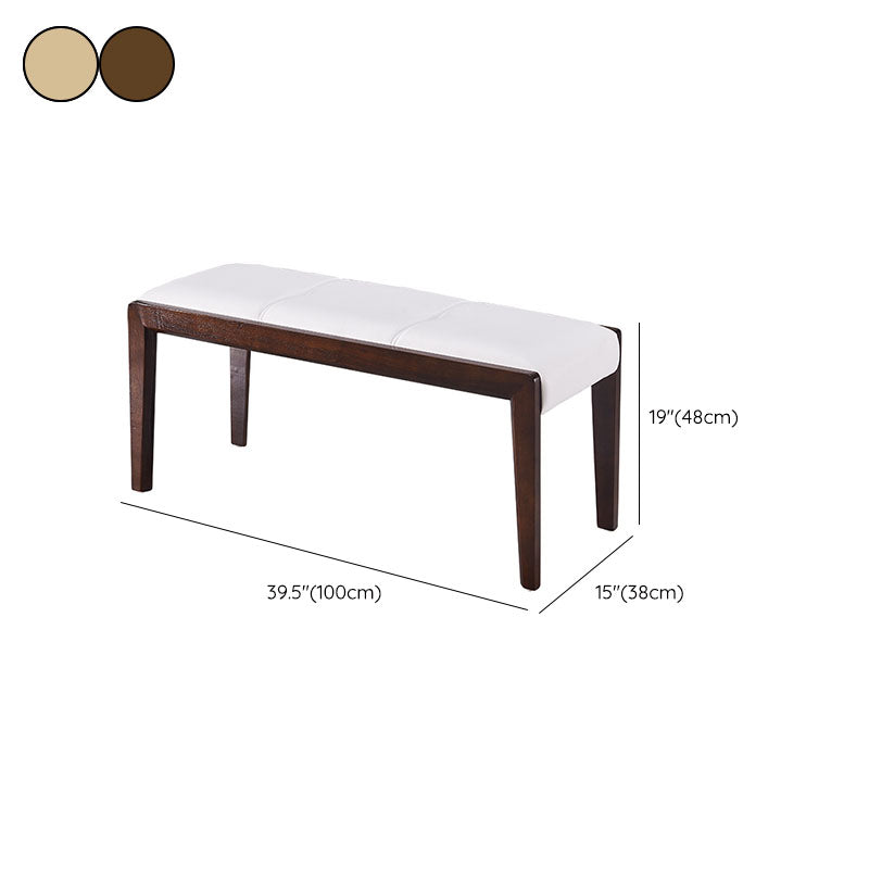 Contemporary Solid Wood Home Bench 18.8" Height Seating Bench with Legs Clearhalo 'Benches' 'Chairs & Seating' 'furn' 'furn_benches' 'Furniture' 'Living Room Furniture' 6447916