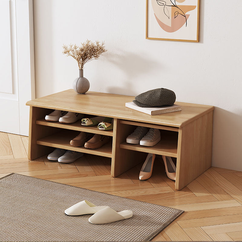 Modern Rubber Wood Bench Rectangle Home Storage Seating Bench with Legs Clearhalo 'Benches' 'Chairs & Seating' 'furn' 'furn_benches' 'Furniture' 'Living Room Furniture' 6447919