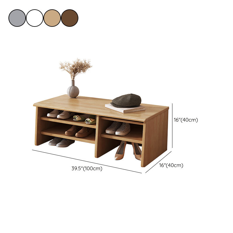 Modern Rubber Wood Bench Rectangle Home Storage Seating Bench with Legs Clearhalo 'Benches' 'Chairs & Seating' 'furn' 'furn_benches' 'Furniture' 'Living Room Furniture' 6447929