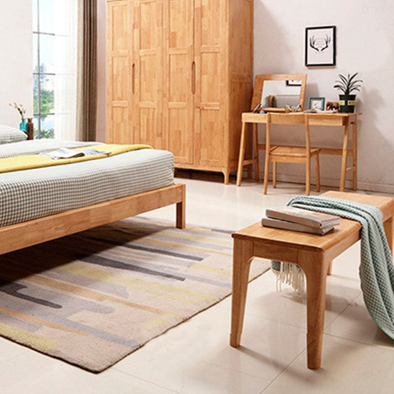 13.65-inch W Mid-Century Modern Seating Bench Solid Wood Bench Clearhalo 'Benches' 'Chairs & Seating' 'furn' 'furn_benches' 'Furniture' 'Living Room Furniture' 6447944