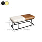 Mid-Century Modern Upholstered Bench Bedroom Seating Bench in Brown and White with Legs Clearhalo 'Benches' 'Chairs & Seating' 'furn' 'furn_benches' 'Furniture' 'Living Room Furniture' 6447967