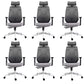 Modern Desk Chair Mesh Swivel Office Chair High-Back Chair with Wheels 6 Piece Set Black Clearhalo 'furn' 'furn_office_chair' 'Furniture' 'Office Chairs' 'Office Furniture' 'office_chair' 6447972