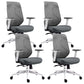 Modern Desk Chair Mesh Swivel Office Chair High-Back Chair with Wheels 4 Piece Set Gray Clearhalo 'furn' 'furn_office_chair' 'Furniture' 'Office Chairs' 'Office Furniture' 'office_chair' 6447979