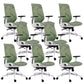 Modern Desk Chair Mesh Swivel Office Chair High-Back Chair with Wheels 8 Piece Set Green Clearhalo 'furn' 'furn_office_chair' 'Furniture' 'Office Chairs' 'Office Furniture' 'office_chair' 6447987