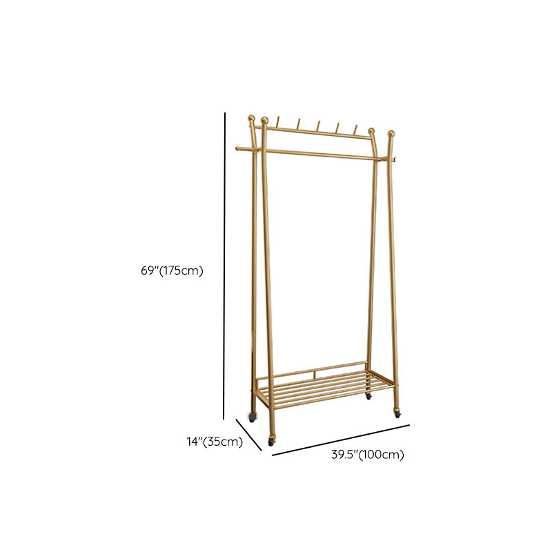 Rack de manteau de style moderne Crochets debout concept en manteau métallique Rack de manteau avec étagères