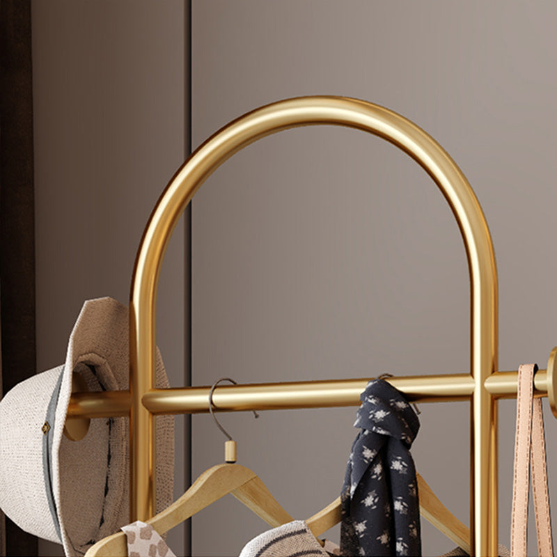 Modern Coat Rack Double Coat Hooks Metal Coat Rack with Marble Bottom Clearhalo 'Entry & Mudroom Furniture' 'furn' 'furn_hall_tree_coat_racks' 'Furniture' 'Hall Trees & Coat Racks' 'hall_tree_coat_racks' 6448077