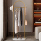 Modern Coat Rack Double Coat Hooks Metal Coat Rack with Marble Bottom 20"L x 13"W x 67"H Gold-White Clearhalo 'Entry & Mudroom Furniture' 'furn' 'furn_hall_tree_coat_racks' 'Furniture' 'Hall Trees & Coat Racks' 'hall_tree_coat_racks' 6448084