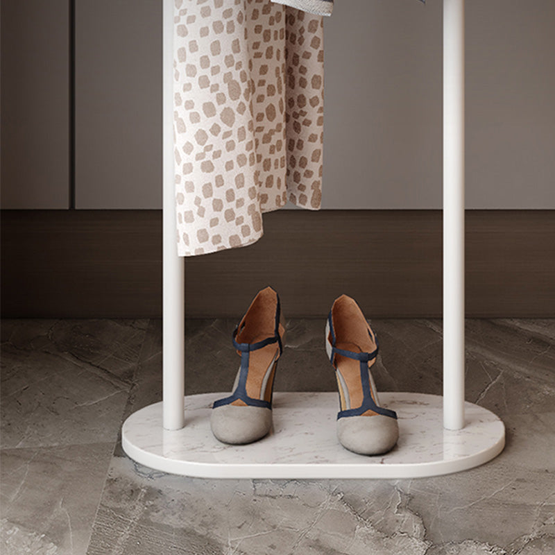 Modern Coat Rack Double Coat Hooks Metal Coat Rack with Marble Bottom Clearhalo 'Entry & Mudroom Furniture' 'furn' 'furn_hall_tree_coat_racks' 'Furniture' 'Hall Trees & Coat Racks' 'hall_tree_coat_racks' 6448085