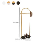 Modern Coat Rack Double Coat Hooks Metal Coat Rack with Marble Bottom Clearhalo 'Entry & Mudroom Furniture' 'furn' 'furn_hall_tree_coat_racks' 'Furniture' 'Hall Trees & Coat Racks' 'hall_tree_coat_racks' 6448086
