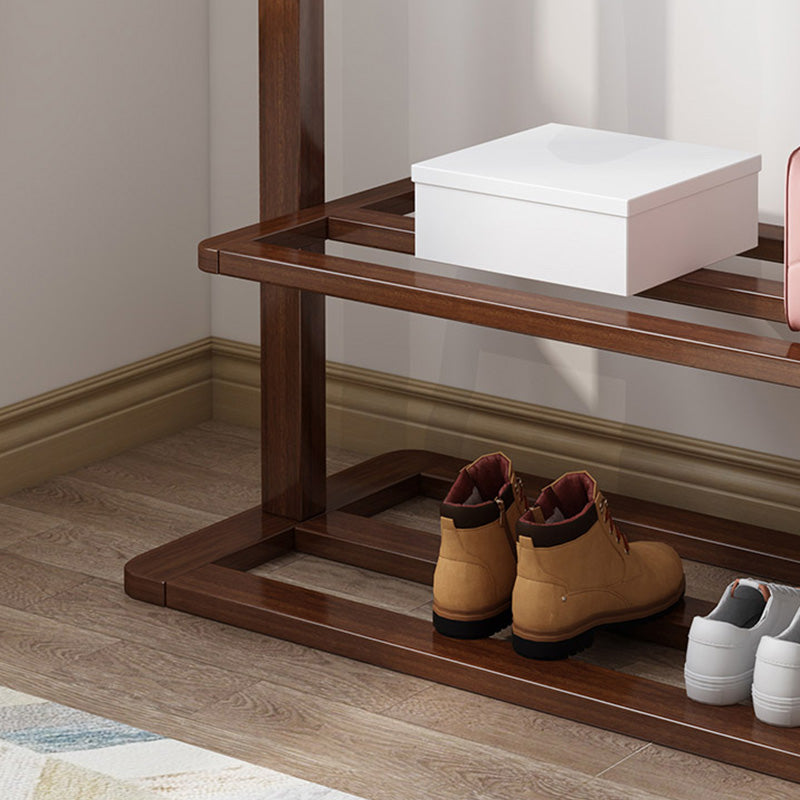 Contemporary Style Coat Hanger Shelves Design Solid Wood Coat Rack for Living Room Clearhalo 'Entry & Mudroom Furniture' 'furn' 'furn_hall_tree_coat_racks' 'Furniture' 'Hall Trees & Coat Racks' 'hall_tree_coat_racks' 6448132