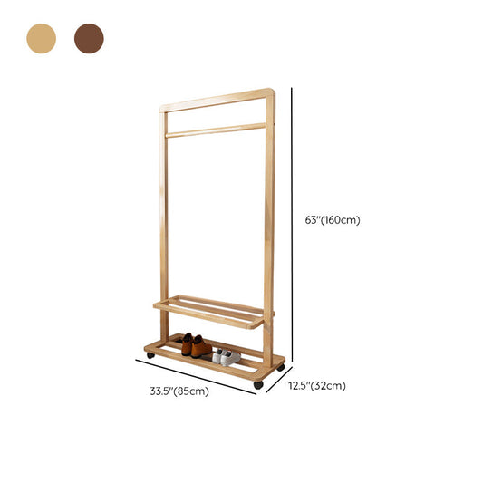 Contemporary Style Coat Hanger Shelves Design Solid Wood Coat Rack for Living Room Clearhalo 'Entry & Mudroom Furniture' 'furn' 'furn_hall_tree_coat_racks' 'Furniture' 'Hall Trees & Coat Racks' 'hall_tree_coat_racks' 6448139