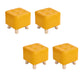 Water Resistant Pouf Tufted Whole Colored Square Faux Leather Pouf Stool 11.4"L x 11.4"W x 9.8"H Yellow 4 Piece Set Clearhalo 'furn' 'furn_ottomans_poufs' 'Furniture' 'Living Room Furniture' 'Ottomans & Poufs' 'ottomans_poufs' 6448202