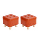 Water Resistant Pouf Tufted Whole Colored Square Faux Leather Pouf Stool 11.4"L x 11.4"W x 9.8"H Orange 2 Piece Set Clearhalo 'furn' 'furn_ottomans_poufs' 'Furniture' 'Living Room Furniture' 'Ottomans & Poufs' 'ottomans_poufs' 6448210