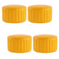 Modern Pouf Ottoman Faux Leather Upholstered Solid Color Cylinder Shape Ottoman 12.6"L x 12.6"W x 7.9"H Yellow 4 Piece Set Clearhalo 'furn' 'furn_ottomans_poufs' 'Furniture' 'Living Room Furniture' 'Ottomans & Poufs' 'ottomans_poufs' 6448225