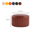 Modern Pouf Ottoman Faux Leather Upholstered Solid Color Cylinder Shape Ottoman Clearhalo 'furn' 'furn_ottomans_poufs' 'Furniture' 'Living Room Furniture' 'Ottomans & Poufs' 'ottomans_poufs' 6448259
