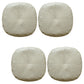 Modern Pouf Ottoman Faux Leather Upholstered Solid Color Square Ottoman White 4 Piece Set Clearhalo 'furn' 'furn_ottomans_poufs' 'Furniture' 'Living Room Furniture' 'Ottomans & Poufs' 'ottomans_poufs' 6448278