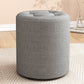 Modern Round Standard Grey Tear Resistant Standard for Drawing Room 13"L x 13"W x 14"H Grey 1 Piece Clearhalo 'furn' 'furn_ottomans_poufs' 'Furniture' 'Living Room Furniture' 'Ottomans & Poufs' 'ottomans_poufs' 6448311