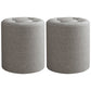Modern Round Standard Grey Tear Resistant Standard for Drawing Room 13"L x 13"W x 14"H Grey 2 Piece Set Clearhalo 'furn' 'furn_ottomans_poufs' 'Furniture' 'Living Room Furniture' 'Ottomans & Poufs' 'ottomans_poufs' 6448337