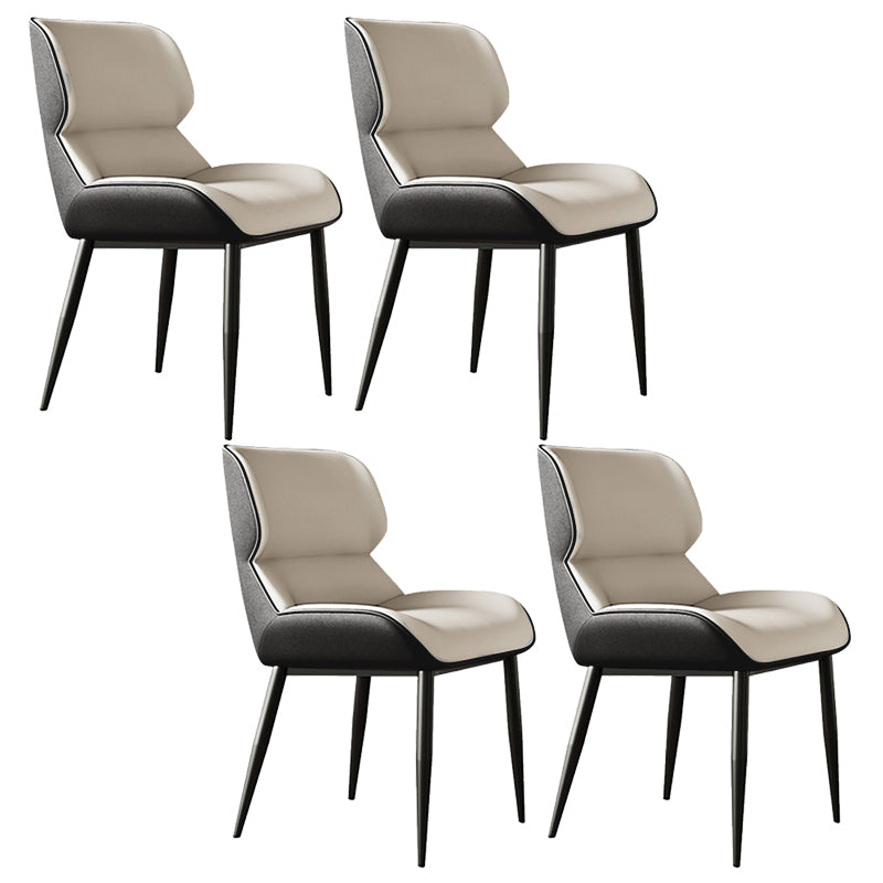 Industrial Dining Room Chair Upholstered Armless Dining Chairs