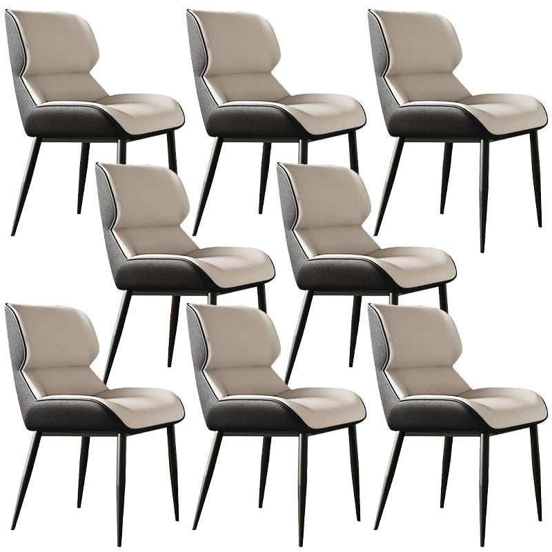 Industrial Dining Room Chair Upholstered Armless Dining Chairs