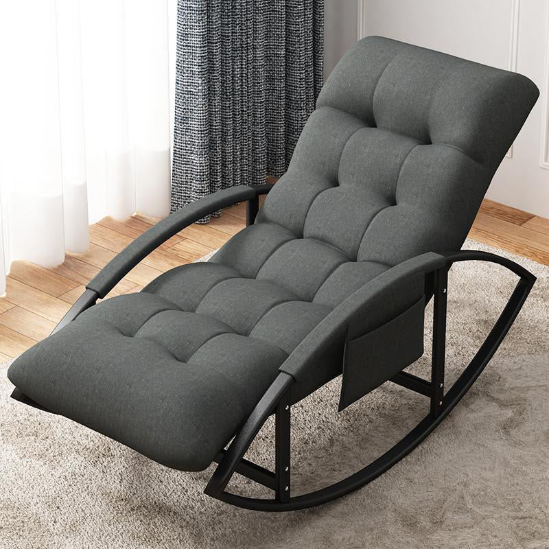Modern Savings Pack Rocking Chair Reclining Rocker Chair for Living Room Grey Black Clearhalo 'Chairs & Seating' 'furn' 'furn_rocking_chairs' 'Furniture' 'Living Room Furniture' 'Rocking Chairs' 'rocking_chairs' 6448428