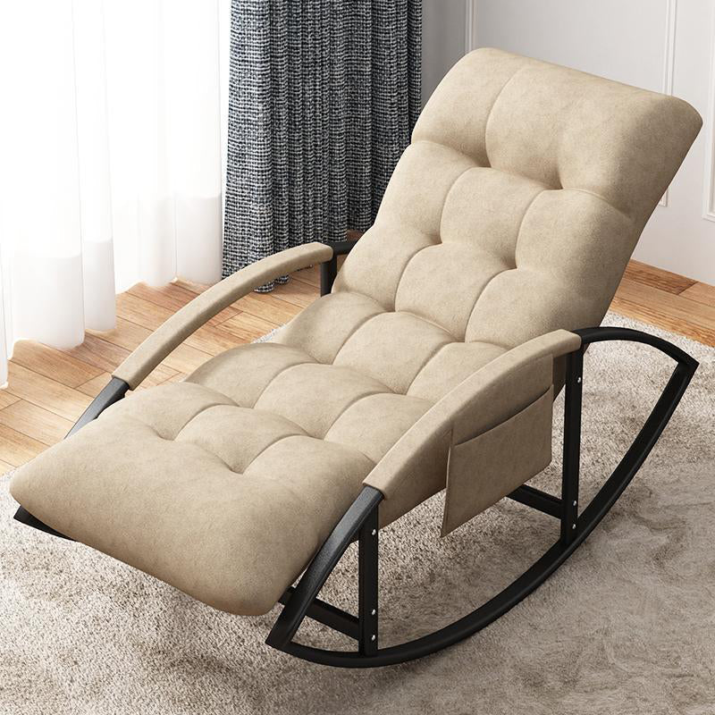 Modern Savings Pack Rocking Chair Reclining Rocker Chair for Living Room Camel Black Clearhalo 'Chairs & Seating' 'furn' 'furn_rocking_chairs' 'Furniture' 'Living Room Furniture' 'Rocking Chairs' 'rocking_chairs' 6448435
