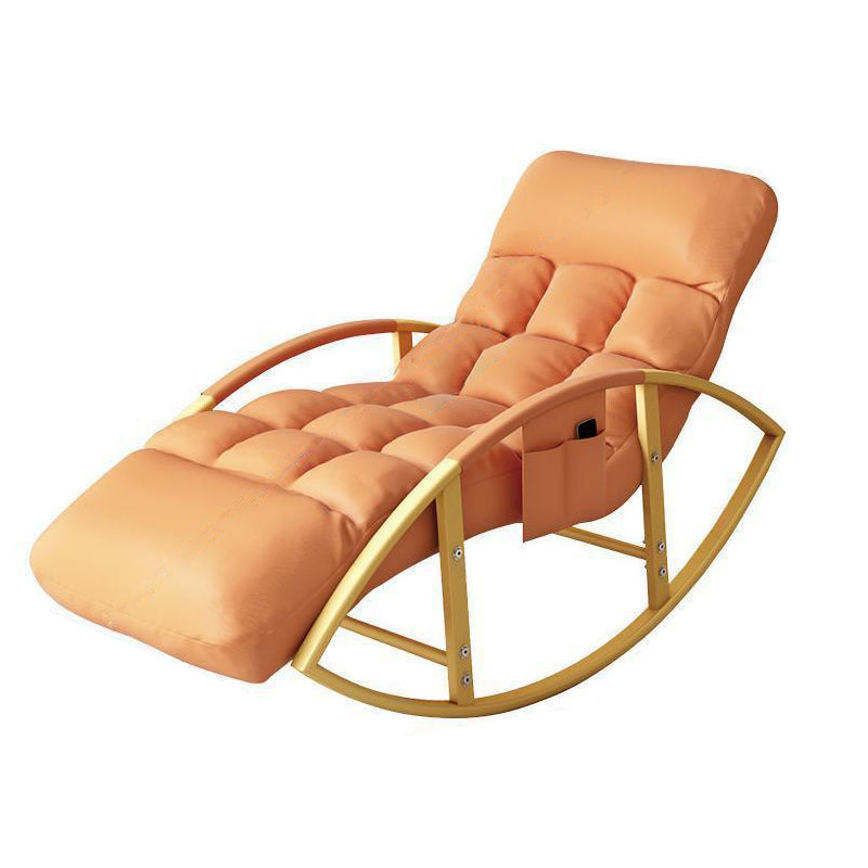 Modern Savings Pack Rocking Chair Reclining Rocker Chair for Living Room Orange Gold Clearhalo 'Chairs & Seating' 'furn' 'furn_rocking_chairs' 'Furniture' 'Living Room Furniture' 'Rocking Chairs' 'rocking_chairs' 6448446