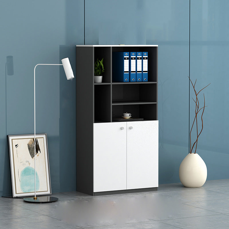 Archivo de estilo contemporáneo Archivo de madera lateral de madera vertical para la oficina en casa