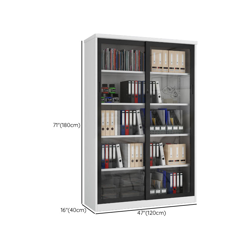 Classeur contemporain Bloc de couleur Blocage en métal avec étagères de rangement