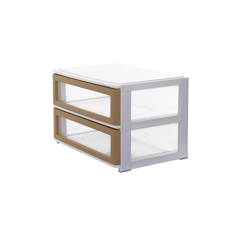 Contemporary Cabinet Plastic Vertical File Cabinet with Drawers 13.3"L x 9.4"W x 8.7"H Clear Yellow Clearhalo 'Filing Cabinets' 'filling_cabinets' 'furn' 'furn_filling_cabinets' 'Furniture' 'Office Furniture' 6448700