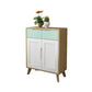 39.37" Tall Gold/Gray Accent Cabinet Rubberwood Cabinet with Drawers Clearhalo 'Cabinets & Chests' 'cabinets_chests' 'furn' 'furn_cabinets_chests' 'Furniture' 'Living Room Furniture' 6449400