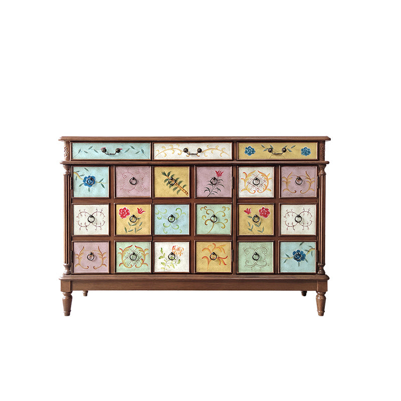 Industrial Painted Accent Cabinet Two/Three Drawers Wood Chest Brown 3 Clearhalo 'Cabinets & Chests' 'cabinets_chests' 'furn' 'furn_cabinets_chests' 'Furniture' 'Living Room Furniture' 6449411