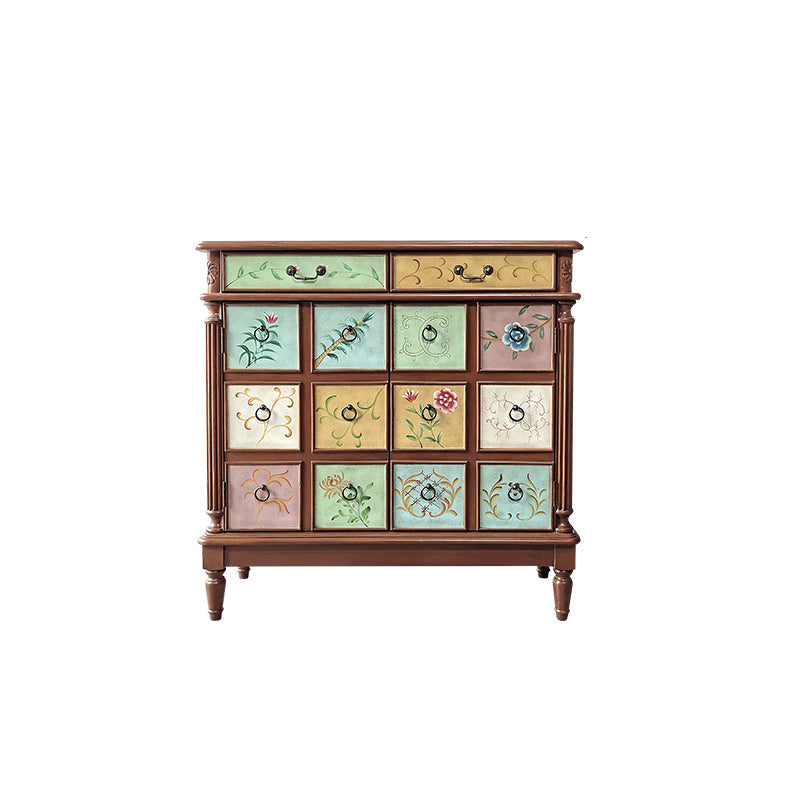 Industrial Painted Accent Cabinet Two/Three Drawers Wood Chest Brown 2 Clearhalo 'Cabinets & Chests' 'cabinets_chests' 'furn' 'furn_cabinets_chests' 'Furniture' 'Living Room Furniture' 6449412