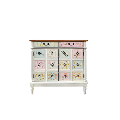 Industrial Painted Accent Cabinet Two/Three Drawers Wood Chest White 2 Clearhalo 'Cabinets & Chests' 'cabinets_chests' 'furn' 'furn_cabinets_chests' 'Furniture' 'Living Room Furniture' 6449416