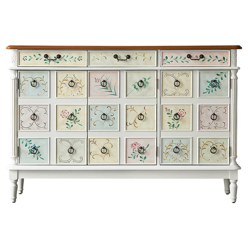 Industrial Painted Accent Cabinet Two/Three Drawers Wood Chest Clearhalo 'Cabinets & Chests' 'cabinets_chests' 'furn' 'furn_cabinets_chests' 'Furniture' 'Living Room Furniture' 6449419