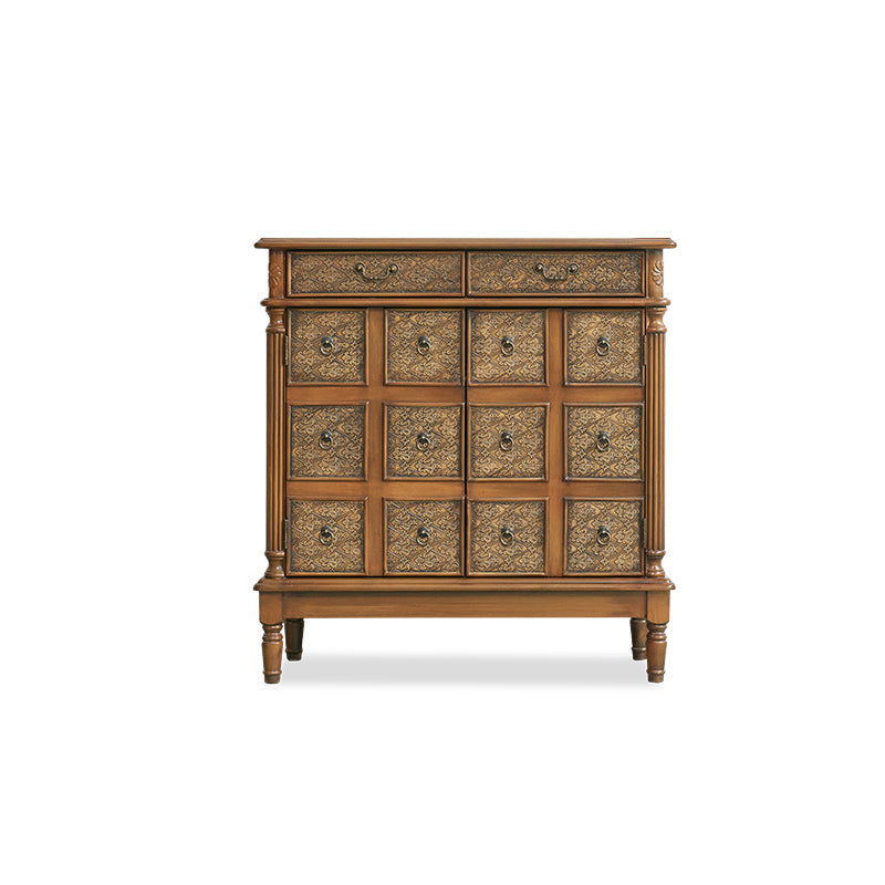 Industrial Painted Accent Cabinet Two/Three Drawers Wood Chest Bronze 2 Clearhalo 'Cabinets & Chests' 'cabinets_chests' 'furn' 'furn_cabinets_chests' 'Furniture' 'Living Room Furniture' 6449420