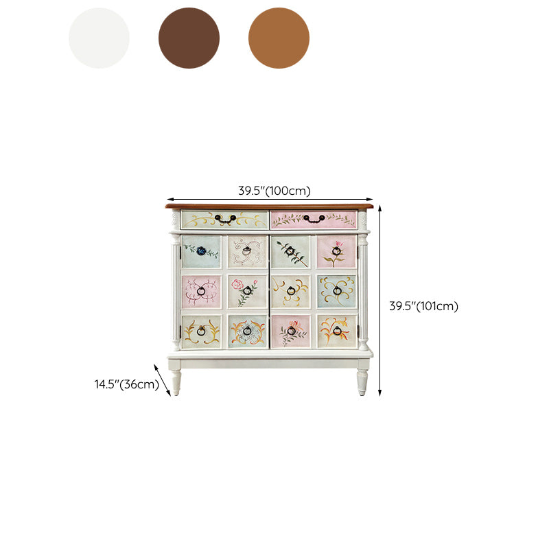 Industrial Painted Accent Cabinet Two/Three Drawers Wood Chest Clearhalo 'Cabinets & Chests' 'cabinets_chests' 'furn' 'furn_cabinets_chests' 'Furniture' 'Living Room Furniture' 6449427
