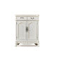 43.7" Tall Rectangular Accent Cabinet 2/3 - Drawer Accent Cabinet - Wood White 2 Clearhalo 'Cabinets & Chests' 'cabinets_chests' 'furn' 'furn_cabinets_chests' 'Furniture' 'Living Room Furniture' 6449430