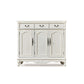 43.7" Tall Rectangular Accent Cabinet 2/3 - Drawer Accent Cabinet - Wood White 3 Clearhalo 'Cabinets & Chests' 'cabinets_chests' 'furn' 'furn_cabinets_chests' 'Furniture' 'Living Room Furniture' 6449431
