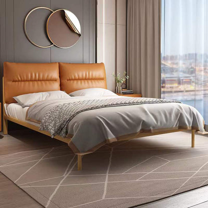 Lit en cuir authentique lit en cuir naturel Natural 39.3 "haut de lit haut de gamme