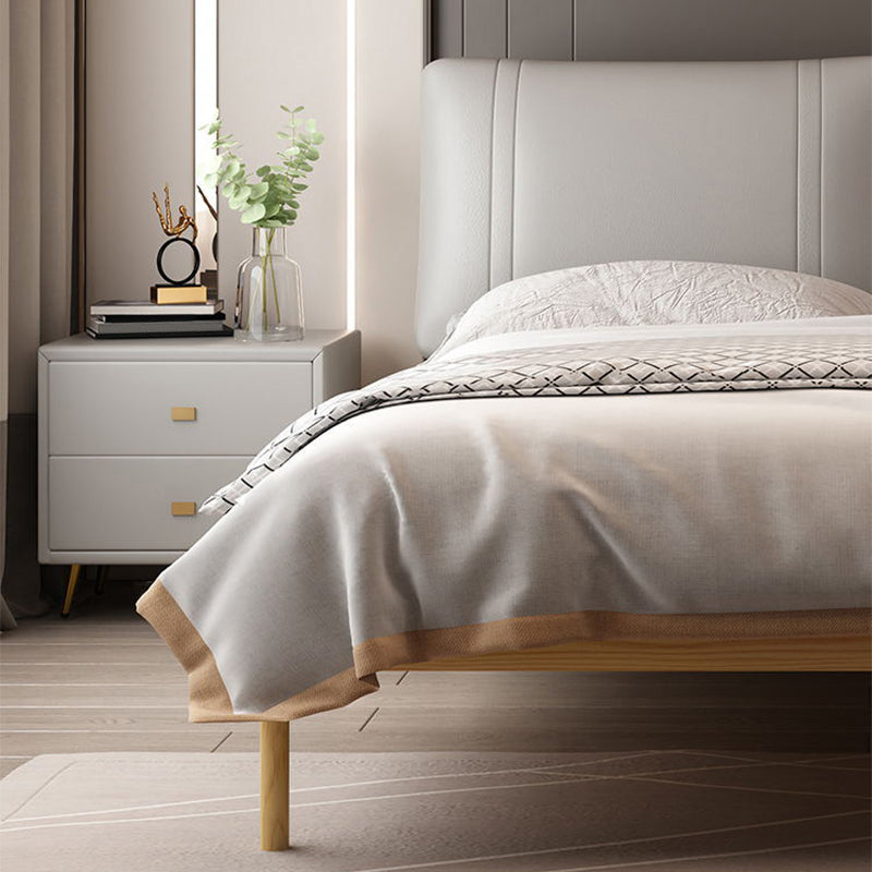 Lit en cuir authentique lit en cuir naturel Natural 39.3 "haut de lit haut de gamme