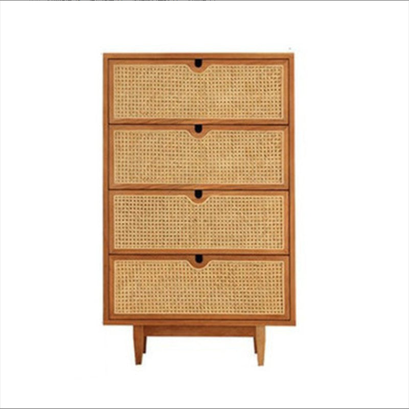 Contemporary Chest Solid Wood Cutouts with Drawer Rectangle Accent Chest 28"L x 16"W x 35"H 4 Clearhalo 'Cabinets & Chests' 'cabinets_chests' 'furn' 'furn_cabinets_chests' 'Furniture' 'Living Room Furniture' 6449458