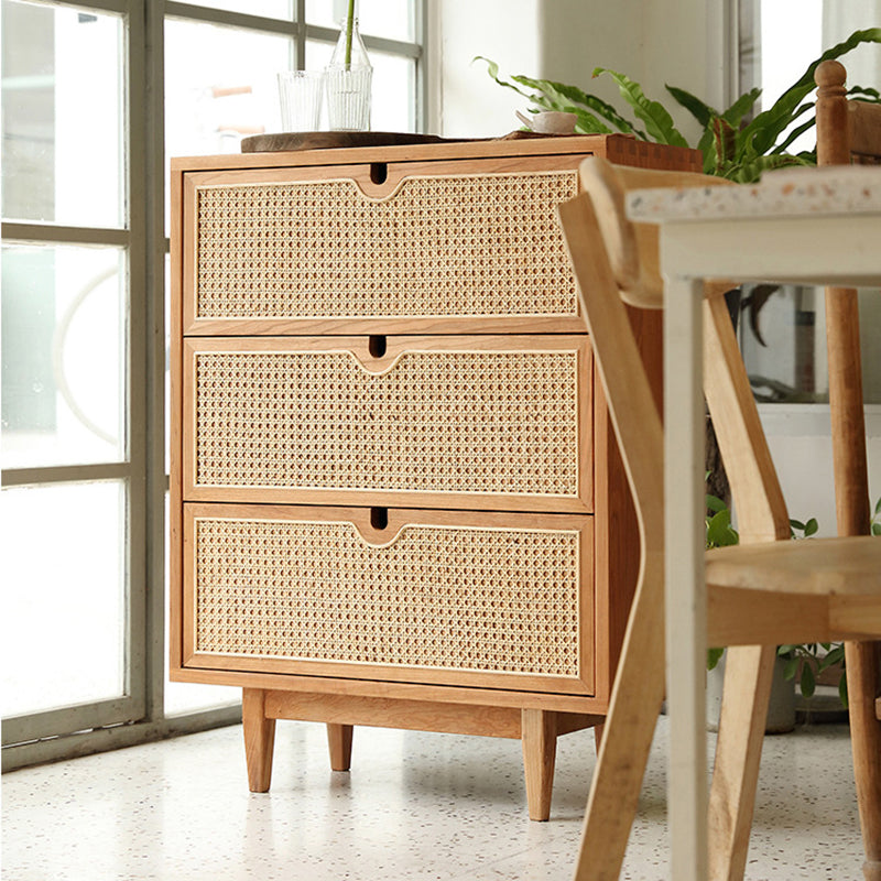 Contemporary Chest Solid Wood Cutouts with Drawer Rectangle Accent Chest Clearhalo 'Cabinets & Chests' 'cabinets_chests' 'furn' 'furn_cabinets_chests' 'Furniture' 'Living Room Furniture' 6449459